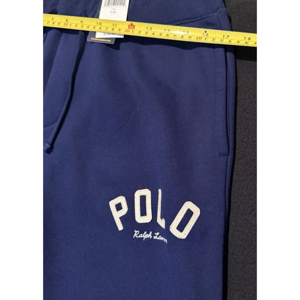 Polo Ralph Lauren Navy Embroidered Logo Fleece Jogger Pants Mens Large NWT